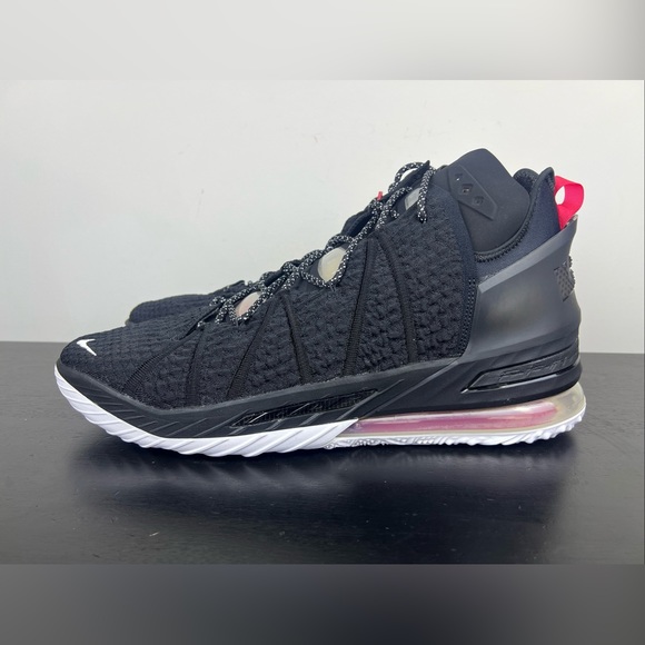 Men’s Size 18 Nike Lebron 18 Bred Basketball Shoes CQ9283-001 Black/Red NEW